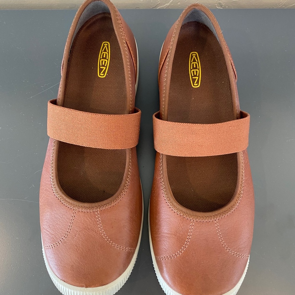 Keen Lorelei Brown Leather Mart Jane Flats Size 9